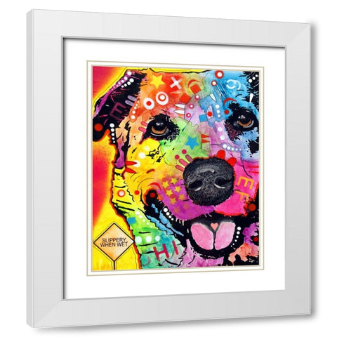 Sheprador White Modern Wood Framed Art Print with Double Matting by Dean Russo Collection