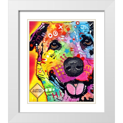 Sheprador White Modern Wood Framed Art Print with Double Matting by Dean Russo Collection