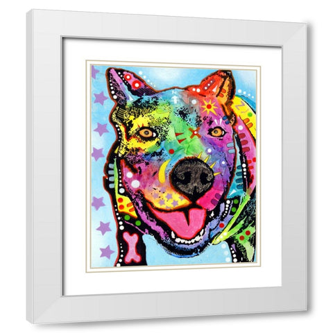 Smokey 2 White Modern Wood Framed Art Print with Double Matting by Dean Russo Collection