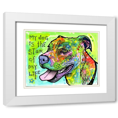 The Star of My Life White Modern Wood Framed Art Print with Double Matting by Dean Russo Collection