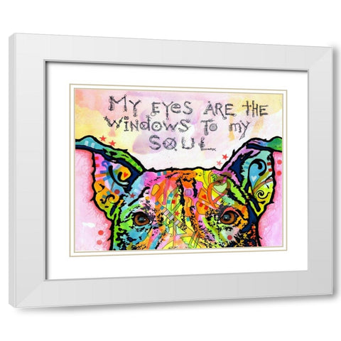 Windows To My Soul White Modern Wood Framed Art Print with Double Matting by Dean Russo Collection