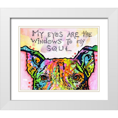 Windows To My Soul White Modern Wood Framed Art Print with Double Matting by Dean Russo Collection