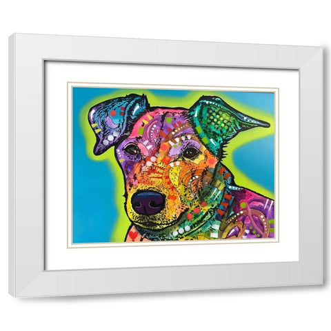 Shamus White Modern Wood Framed Art Print with Double Matting by Dean Russo Collection