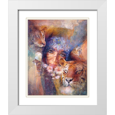 Bengali Sunrise White Modern Wood Framed Art Print with Double Matting by Lund, Denton