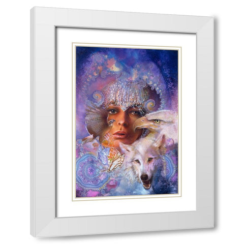 Artemis White Modern Wood Framed Art Print with Double Matting by Lund, Denton