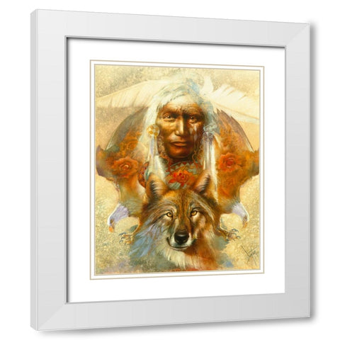 Spirit Guardians White Modern Wood Framed Art Print with Double Matting by Lund, Denton