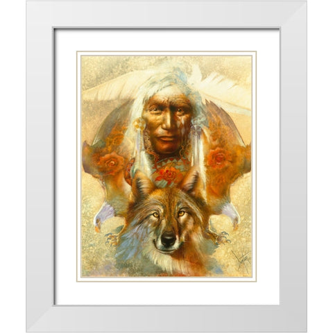 Spirit Guardians White Modern Wood Framed Art Print with Double Matting by Lund, Denton