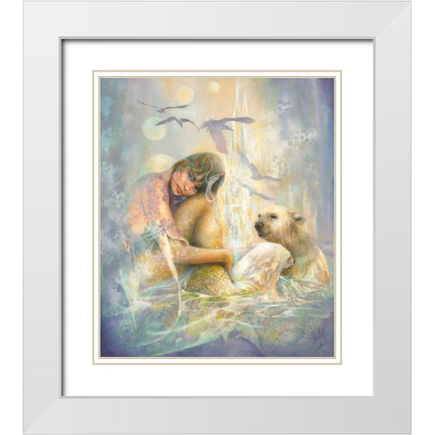 Arctic Enchantment White Modern Wood Framed Art Print with Double Matting by Lund, Denton