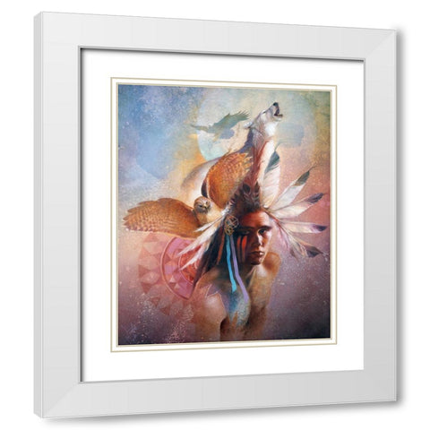 Vision Quest White Modern Wood Framed Art Print with Double Matting by Lund, Denton