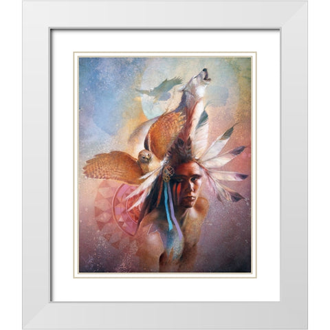 Vision Quest White Modern Wood Framed Art Print with Double Matting by Lund, Denton