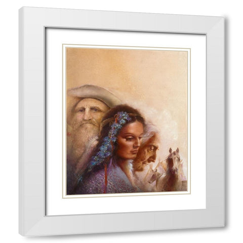 The Wedding Gift White Modern Wood Framed Art Print with Double Matting by Lund, Denton