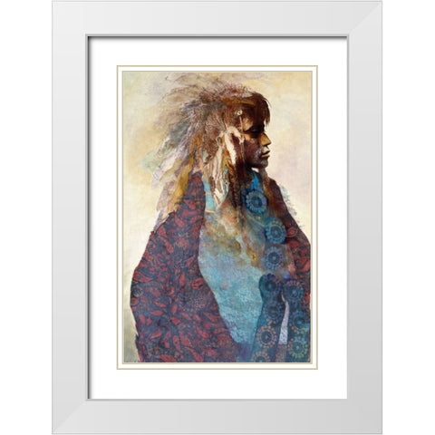 The Young Warrior White Modern Wood Framed Art Print with Double Matting by Lund, Denton