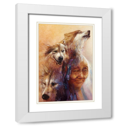 Medicine Woman White Modern Wood Framed Art Print with Double Matting by Lund, Denton
