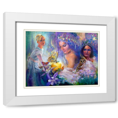 The Golden Apple White Modern Wood Framed Art Print with Double Matting by Lund, Denton