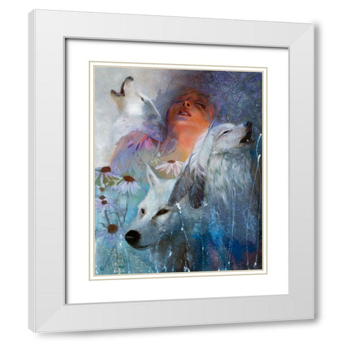 Dreamsongs White Modern Wood Framed Art Print with Double Matting by Lund, Denton