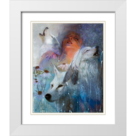 Dreamsongs White Modern Wood Framed Art Print with Double Matting by Lund, Denton