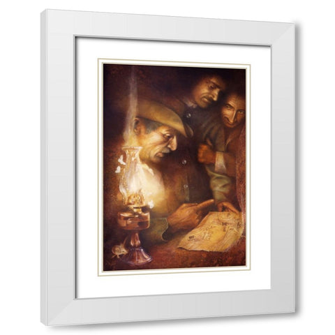 Road To Riches? White Modern Wood Framed Art Print with Double Matting by Lund, Denton