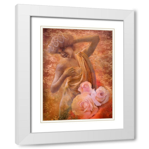 Pearl White Modern Wood Framed Art Print with Double Matting by Lund, Denton