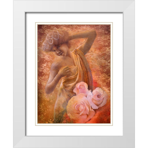 Pearl White Modern Wood Framed Art Print with Double Matting by Lund, Denton