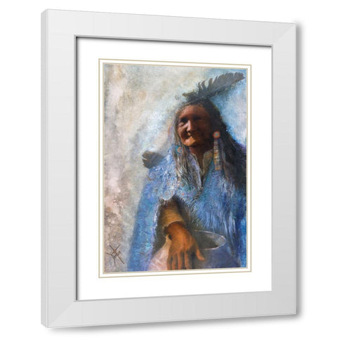 The Medicine Blanket White Modern Wood Framed Art Print with Double Matting by Lund, Denton