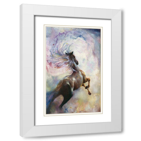 Carousel Dancer White Modern Wood Framed Art Print with Double Matting by Lund, Denton