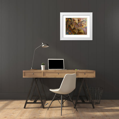 The Crowded Sky White Modern Wood Framed Art Print with Double Matting by Lund, Denton