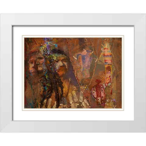Echoes Of The Old Ones White Modern Wood Framed Art Print with Double Matting by Lund, Denton