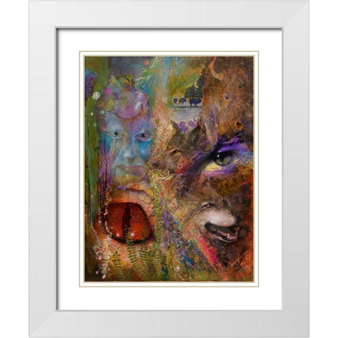 The All Seeing Eye Of Creation White Modern Wood Framed Art Print with Double Matting by Lund, Denton