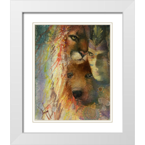 Shared Spirits White Modern Wood Framed Art Print with Double Matting by Lund, Denton