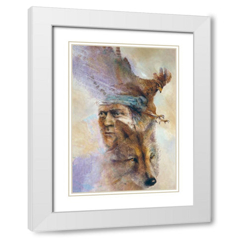 Spirits Of The Wild White Modern Wood Framed Art Print with Double Matting by Lund, Denton