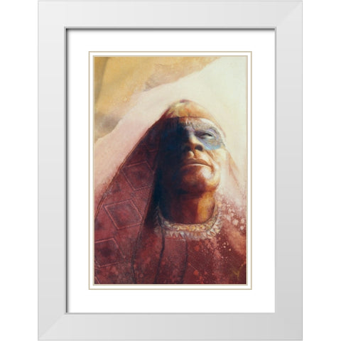 Waiting For A Vision White Modern Wood Framed Art Print with Double Matting by Lund, Denton
