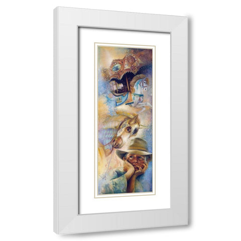 Daydreams White Modern Wood Framed Art Print with Double Matting by Lund, Denton