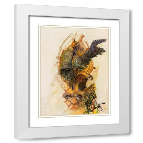 Wings and Things White Modern Wood Framed Art Print with Double Matting by Lund, Denton
