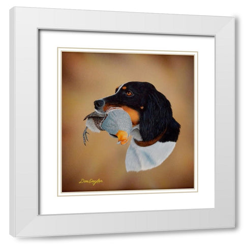 Alli White Modern Wood Framed Art Print with Double Matting by Engler, Don