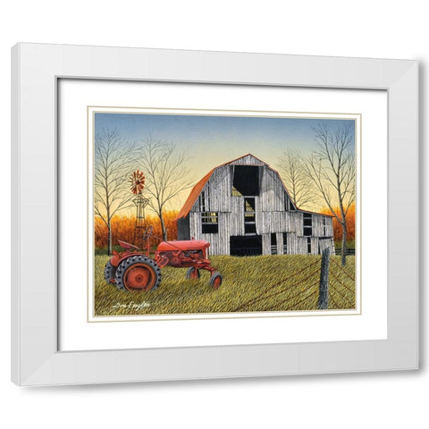 Country Life White Modern Wood Framed Art Print with Double Matting by Engler, Don