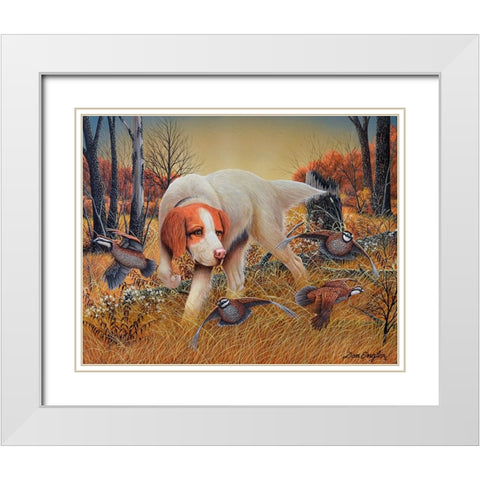 First Point White Modern Wood Framed Art Print with Double Matting by Engler, Don