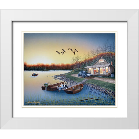 Jacks Place White Modern Wood Framed Art Print with Double Matting by Engler, Don