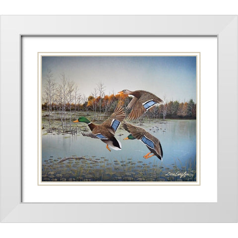 Landing Zone White Modern Wood Framed Art Print with Double Matting by Engler, Don