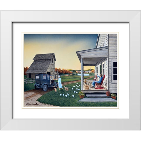 Mail Call White Modern Wood Framed Art Print with Double Matting by Engler, Don