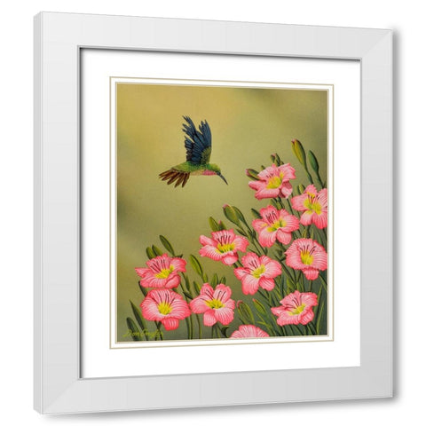 Pretty in Pink White Modern Wood Framed Art Print with Double Matting by Engler, Don