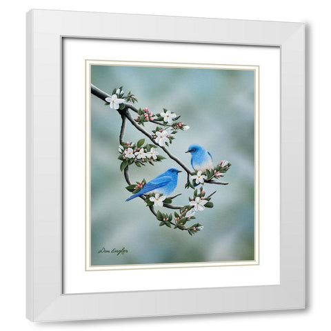 Signs of Spring White Modern Wood Framed Art Print with Double Matting by Engler, Don