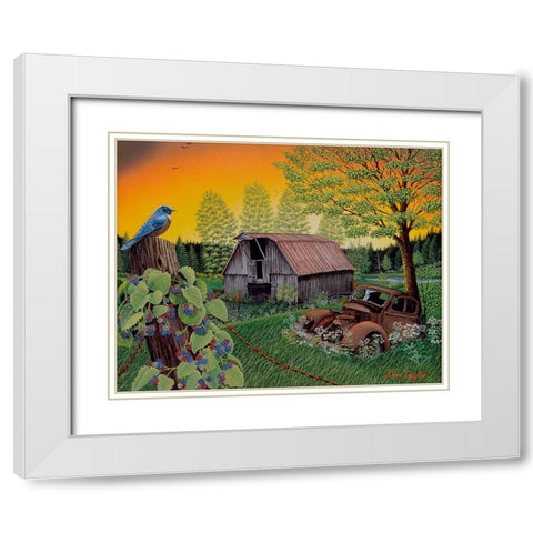 Time Gone By White Modern Wood Framed Art Print with Double Matting by Engler, Don