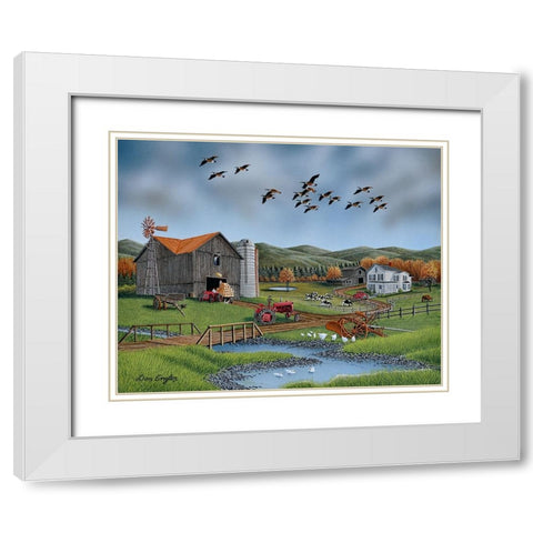 Papaws Place White Modern Wood Framed Art Print with Double Matting by Engler, Don