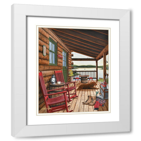 Days End White Modern Wood Framed Art Print with Double Matting by Engler, Don