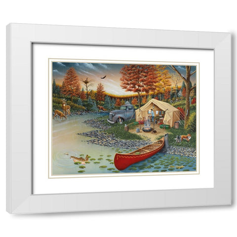 Home away from Home White Modern Wood Framed Art Print with Double Matting by Engler, Don