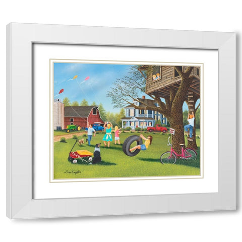 Chores Done White Modern Wood Framed Art Print with Double Matting by Engler, Don