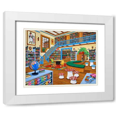 Adventure Awaits White Modern Wood Framed Art Print with Double Matting by Engler, Don