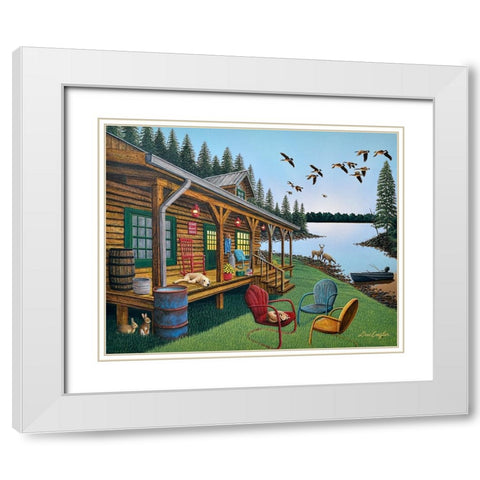 Break of day White Modern Wood Framed Art Print with Double Matting by Engler, Don