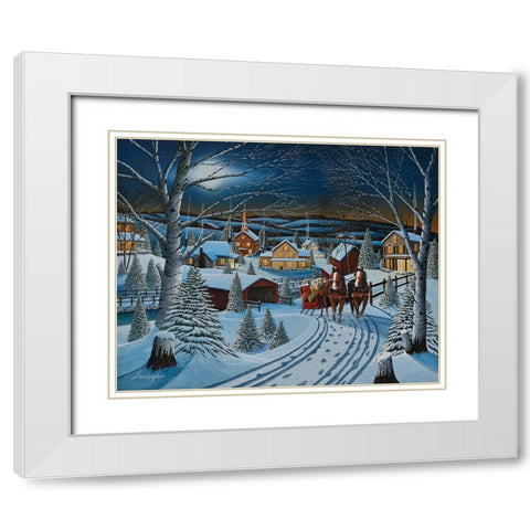 To Grandmas House White Modern Wood Framed Art Print with Double Matting by Engler, Don