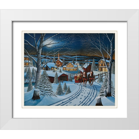 To Grandmas House White Modern Wood Framed Art Print with Double Matting by Engler, Don